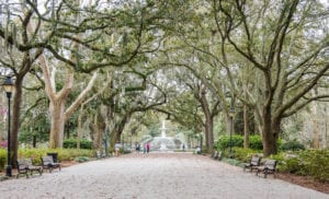 Forsyth Park fountain in Savannah