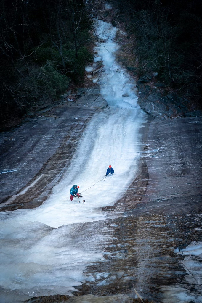 Starshine, one of North Carolina's best ice climbs